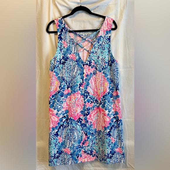 RARE_Lilly Pulitzer Kristen Swing Dress Resort White Sway With Me Excellent Cond - Picture 3 of 9